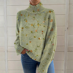 Mila - Floral pattern long-sleeve sweater