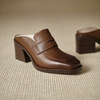 Lola Genuine Leather Mules