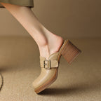 Mirel Genuine Leather Mules