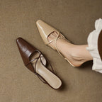 Gloria Genuine Leather Mules