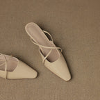 Gloria Genuine Leather Mules