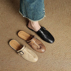 Cassie Genuine Leather Mules