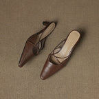 Gloria Genuine Leather Mules