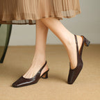 Ersa Genuine Leather Slingbacks