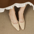 Gloria Genuine Leather Mules
