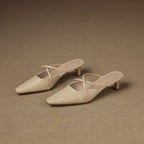 Gloria Genuine Leather Mules