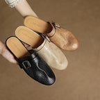 Cassie Genuine Leather Mules
