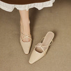 Gloria Genuine Leather Mules