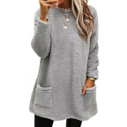 🍂 ☁️Women's Warm Crew Neck Long Sleeve Top